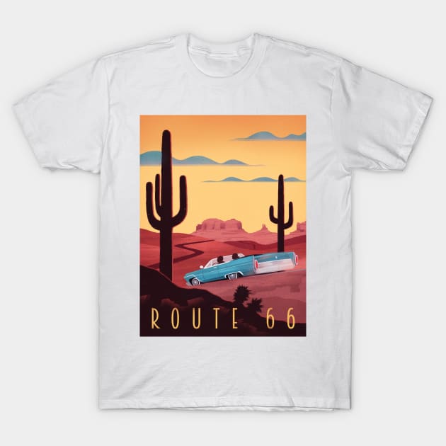 Route 66 T-Shirt by WickIllustration